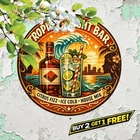 Havana Club Tropical Round Aluminum Sign Retro Vintage Metal Tin Decor 8x8