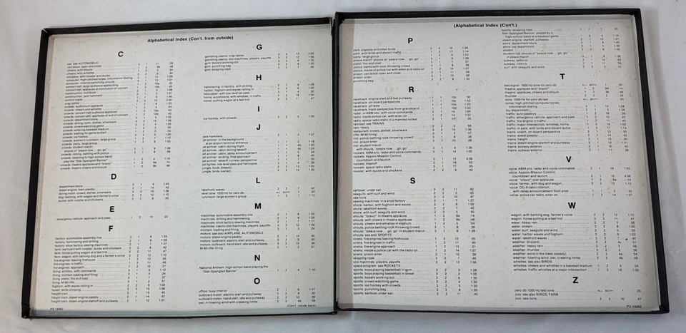 LP box set ~ THE NEW CBS AUDIO-FILE SOUND EFFECTS LIBRARY ~ 1977 - Image 3 of 3