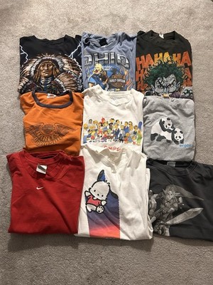 Vintage 90s T-Shirt lot Large-Xl /Gamer /Cartoon Harley /Nike Dm for more photo