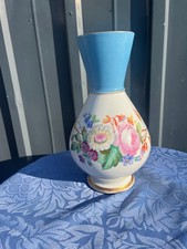 Vase en porcelaine , décor fleurs, Vieux Paris Ht33 cm