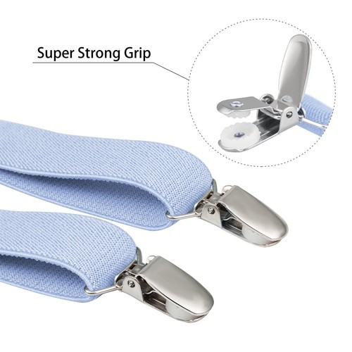 Buyless Fashion Kids Adjustable Suspenders Elastic Solid Color 1 Inch - Y Back - Picture 170 of 266