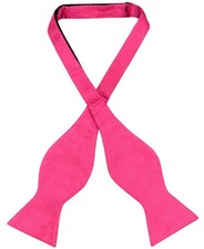 Vesuvio Napoli SELF TIE Bow Tie HOT PINK FUCHSIA PAISLEY Design Mens BowTie