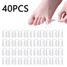 40 Pcs Clear Silicone Toe Protectors, Breathable and Anti-Friction Toe Covers