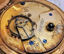 VINTAGE PAN WATCH Co. SWISS MADE PATENT 1042, SERIAL No. 1091821 POCKET/FOB WATC