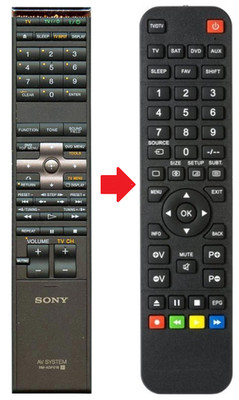 Ersatz Fernbedienung Sony DAV-X10 HCD-IS10