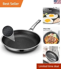 Frying Pan Non Stick Stainless Steel 12 Inch Versatile Cookware Skillet
