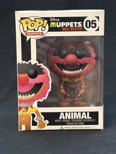 Funko Pop!  Muppets Most Wanted #05 Animal Vinyl Figure FREE Pop Protector