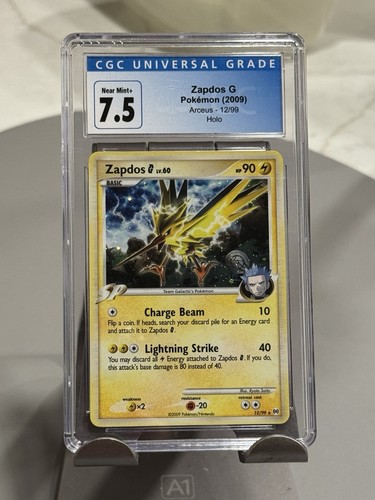 2009 POKEMON PLATINUM ARCEUS #12 ZAPDOS G HOLO GRADED CGC 7.5 NM+