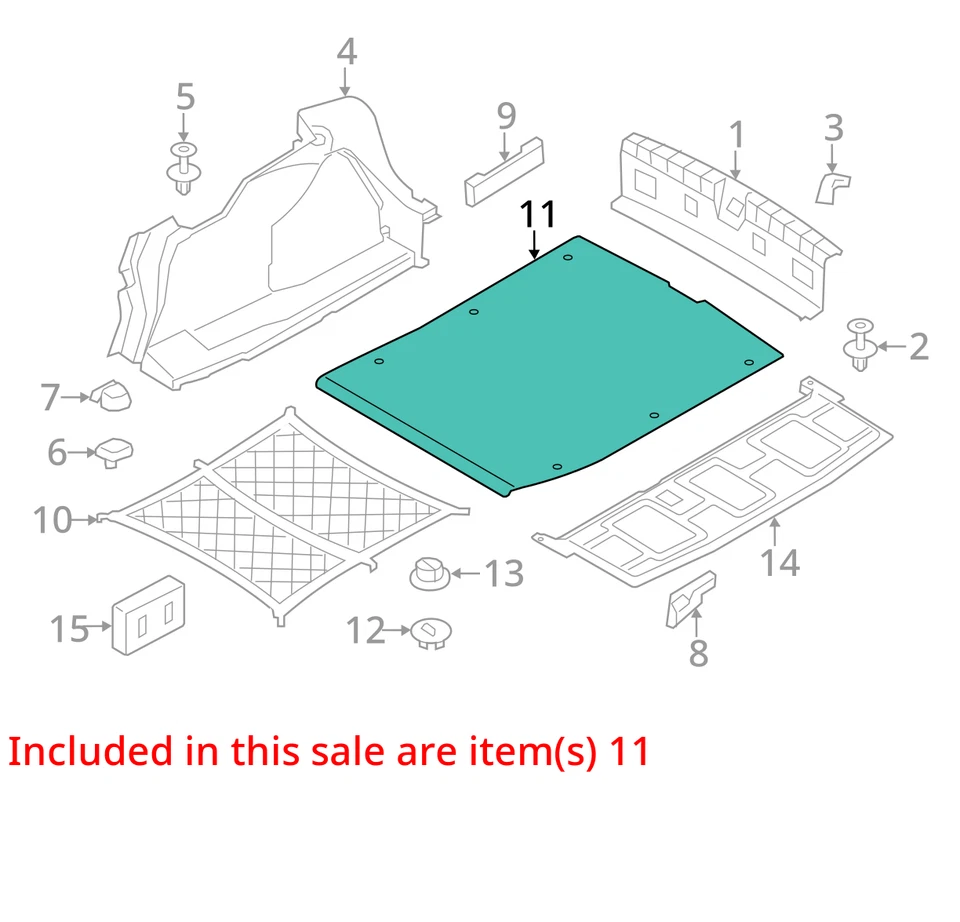 M2 F22 F87 2012-2021 maletero trasero carga alfombra cubierta OEM 40 k Foto 3 de 4