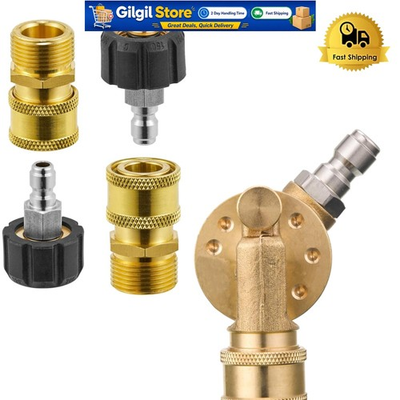 #ad Stainless Steel Pressure Washer Pivoting Coupler 1 4#x27;#x27; Quick Connect Fittings $45.51