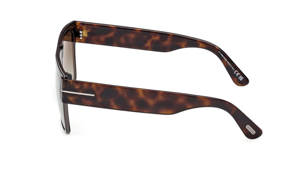 Tom Ford Edwin FT1073 51G Square Sunglasses - Green / Havana / Brown EDWIN SUNGLASSES | TOM FORD Fashion main image 3
