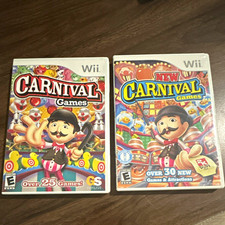 Carnival Games + New Carnival Games Nintendo Wii w/ Manual, NTSC-U/C, E, 2007