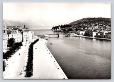 Vintage Real Photo Postcard Trogir Croatia Adriatic Sea City View RPPC