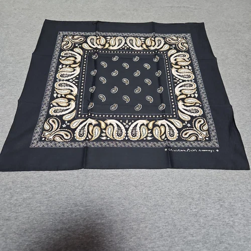 Foulard Christian Dior coton noir 58 cm x 58 cm accessoire mode femme