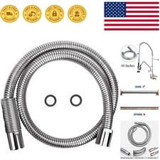 Commercial Kitchen 44 Inch Stainless Steel Hose High Pressure Easy Install
