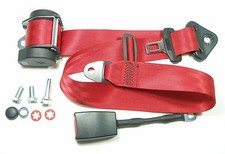 Cintura di sicurezza rossa automatica 3 punti BMW Serie 5, E 34, New red Seatbelt E34