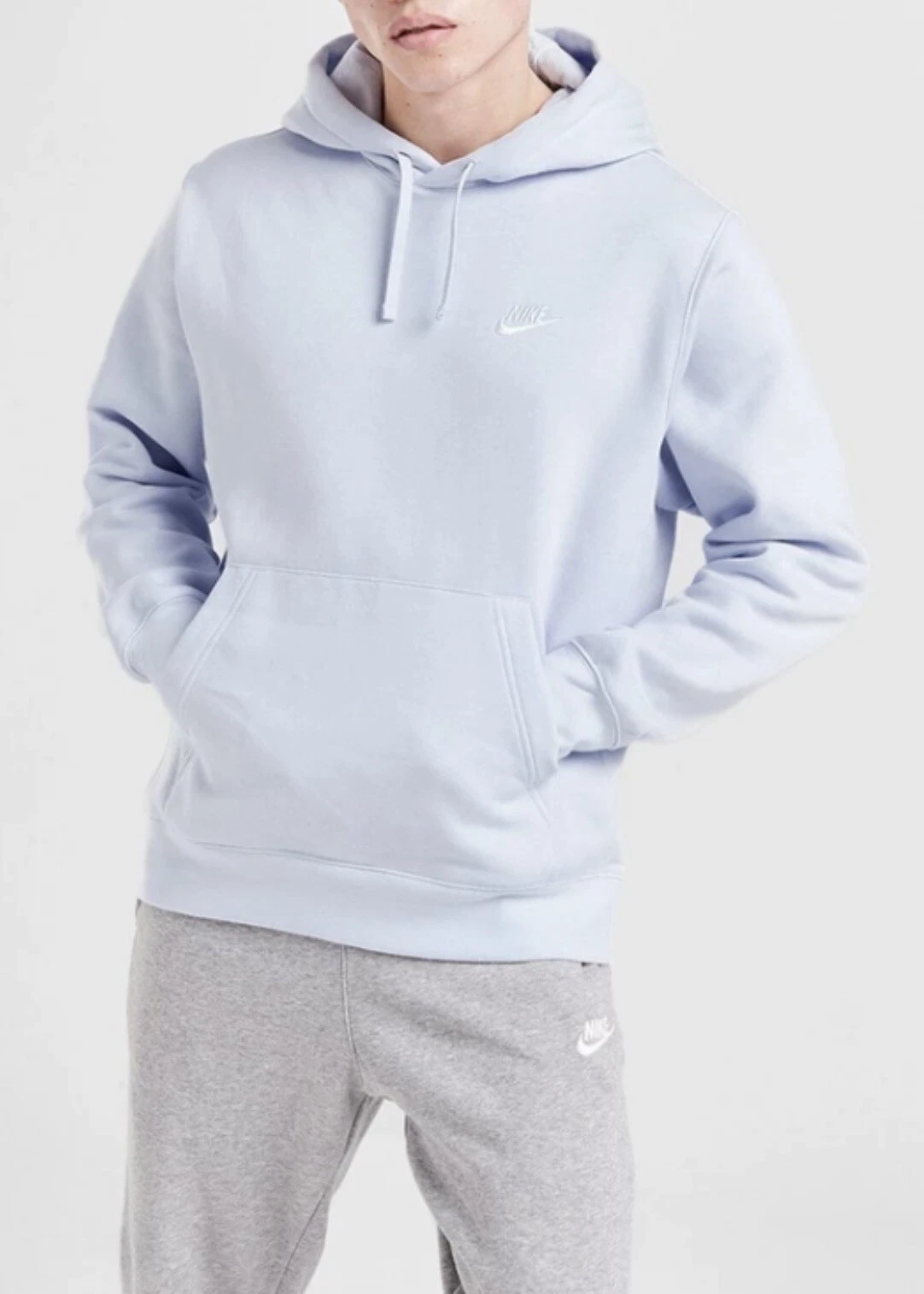 Nike Men’s Sportswear Club Fleece Pullover Hoodie (Football Grey) RRP £60