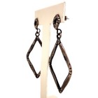 VTG Jezlaine Modernist Sterling Silver Dangle Earrings Pierced - Signed — photo 3