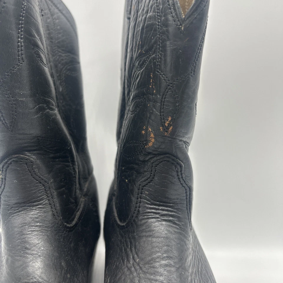 Old West Cowboy Boots Kids 1 Leather Cowgirl Western - Image 3 of 4