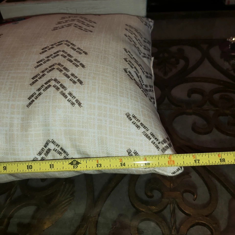 UF University Of Florida Gators Throw Pillow Beige Blue Orange Pegasus Sports - Image 4 of 4