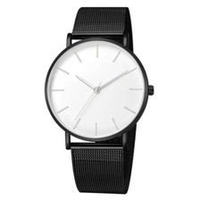 Mens Wrist Watch Minimalist Casual Thin Mesh ...
