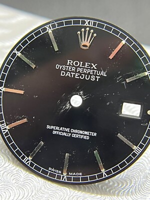 ROLEX ZIFFERBLATT DIAL OYSTER PERPETUAL DATEJUST SCHWARZ 16014 16234 116234 36MM
