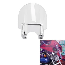 Clear Windscreen Windshield w/ 39mm Clamps For Harley Dyna Sportster XL883/1200