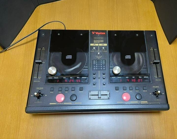 VESTAX ベスタックス CDX-12 CDプレーヤー CDJ 通電確認済 Vestax CDX 12 Professional CDJ Mixer Dual CD Player Black W