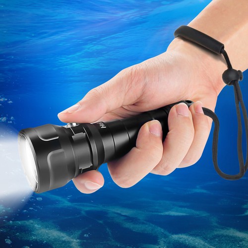 Scuba Diving Flashlight Dive Torch Submarine Under Water 394ft for Deep Sea Cave - Picture 11 of 12