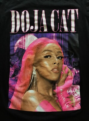 Dojacat Women s T-Shirt, Black, Size Medium