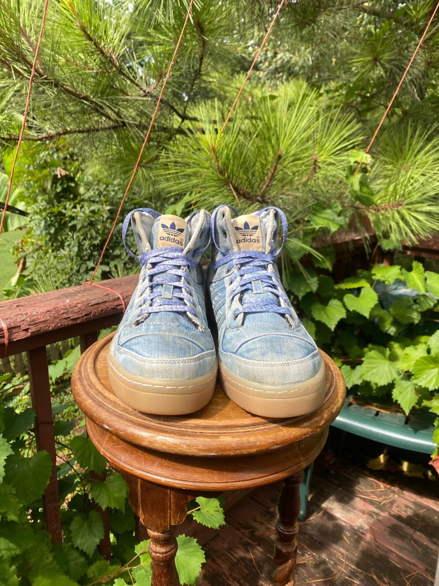US Size 11 Adidas Jeremy Scott Wings Blue DENIM WINGS
