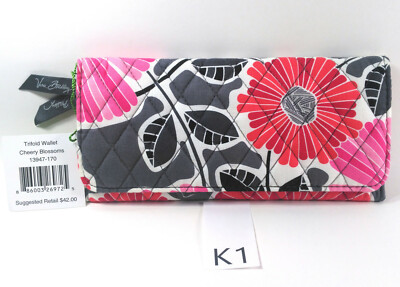 vera bradley tri fold wallet