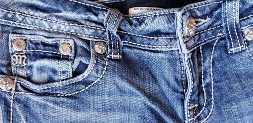 MISS ME WOMEN'S EMBELLISHED BLUE DENIM JEANS SIZE 26 INSEAM 31 STYLE JE573JBR - Picture 9 of 12