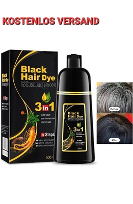 Shampoo Permanent Black Hair dye  C1  Fast Hair Grey  3 in 1 (Man & Women) 500ml