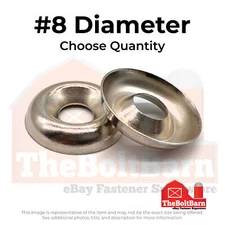 #8 Nickel Plated Countersunk Finishing Washers (Pick Quantity)