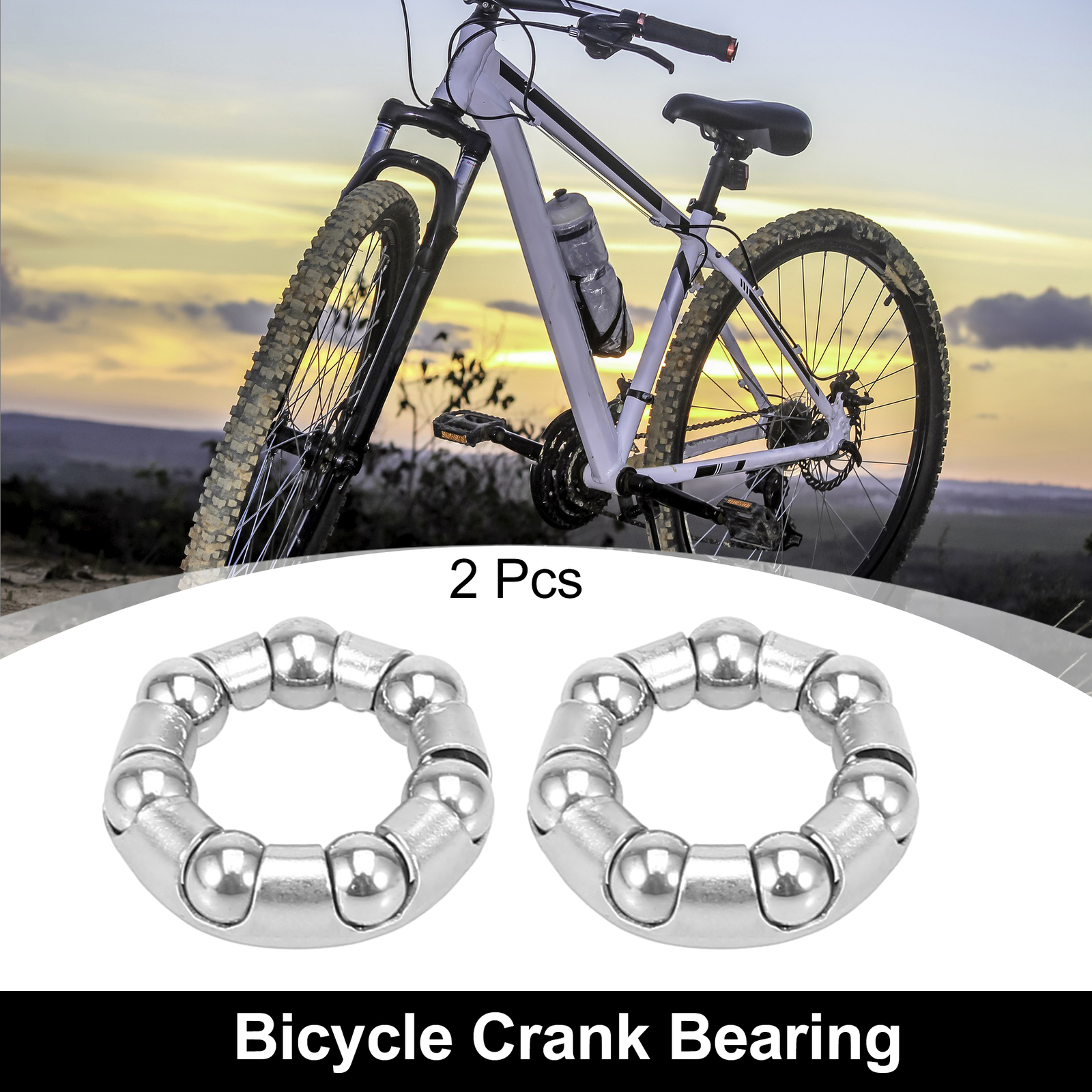 2 Roulements à Billes Avec Cage 37,6 Mm X 7 Billes - Pour Pédalier Ou Moyeu Vélo - X AUTOHAUX