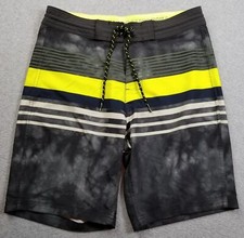 Old Navy Swim Board Shorts Men  s 30 Striped Tie Dye Drawstring Waist Beach Lake