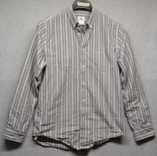 Lacoste Men's Button Down Shirt Blue/Yellow Striped Size 40 Medium US Reg Fit