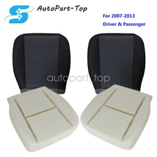 For GMC Sierra 07-14 Driver And Passenger Cloth Bottom Seat Cover & Foam Cushion