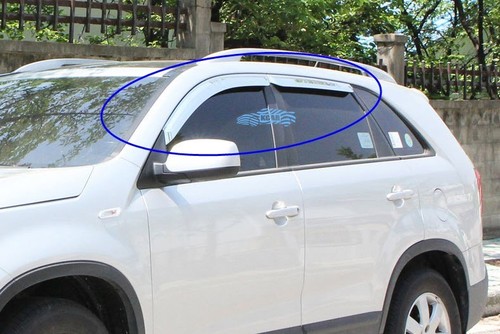 Chrome Window Visor Sun Rain Vent Guard Silver D600 6P for KIA Sorento 2016~2020 - Picture 10 of 12