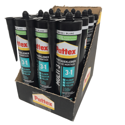Pattex Mounting Adhesive Multi 12 x 390g Per Cartridge - Bonding Sealing Filling