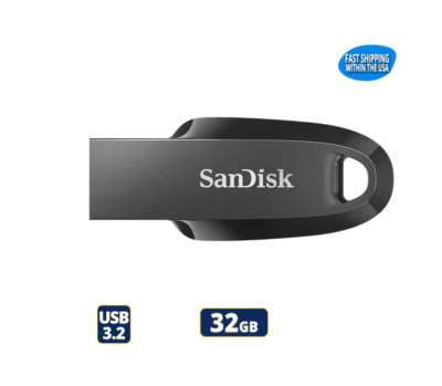 SanDisk Ultra Curve 32GB USB 3.2 Flash Drive Memory Stick for Computers Laptops