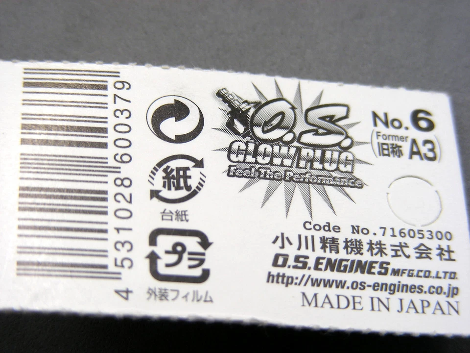 OS Engines #6 A3 Glowplug for 1/10 Nitro Engines HPI Dynamite 12CV 12CVR 15CV SS - Image 2 of 2