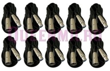 10 x 10FT XLR 3Pin Male Female Mic Microphone Audio Balanced Cord Shielded Cable