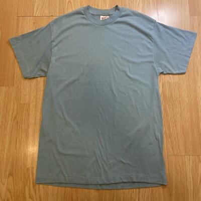 Vtg Single Stitch Selec-T By Tee Jays Blank Light Blue XL T Shirt Made USA Rare