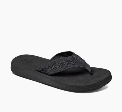 Women's REEF Sandy Flip Flop Sandal Black/Black 1541