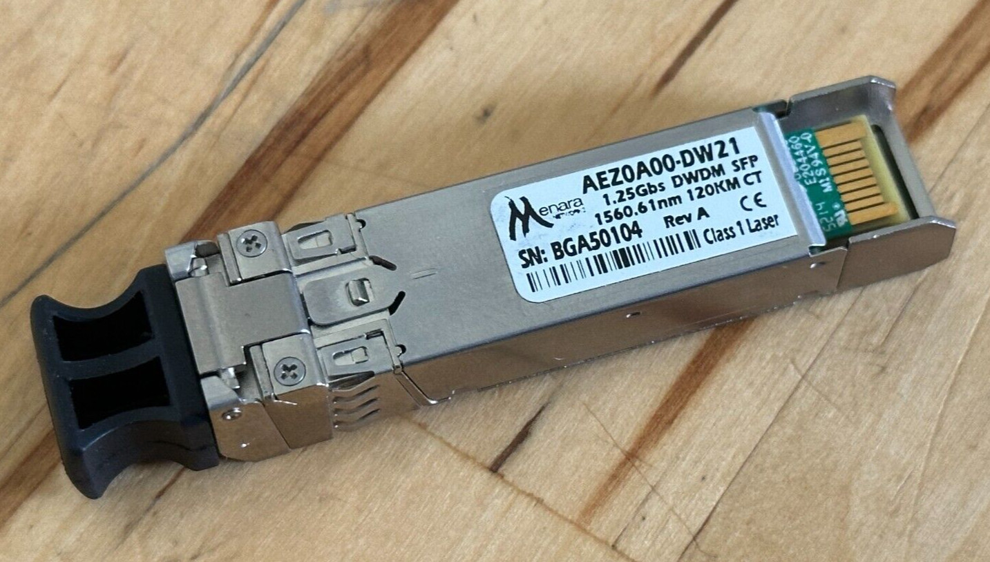 Menara AEZ0A00-DW21 1&period;25Gbps DWDM SFP 1560&period;61nm 120KM CT Transceiver