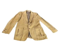 Vintage Mervyns Cambridge Classics Corduroy Blazer Men Sz 42L Tan Patch Workwear