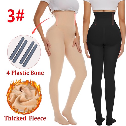 Womens Tights Women's Fleece Lined Pantyhose Control Top Panty 1-2 Pack Stocking - Picture 14 of 39