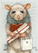 KMCoriginals PRINT Randy Valentines Day anniversary Rosa Reproduction ACEO art